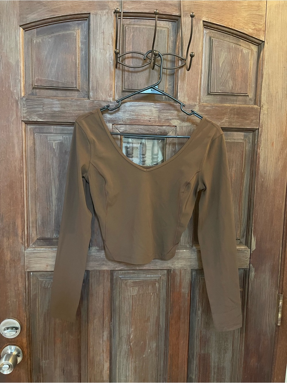 Lululemon Align Long Sleeve Scoop-Neck Crop Top - Brown - Picture 2 of 3